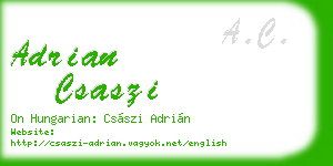 adrian csaszi business card